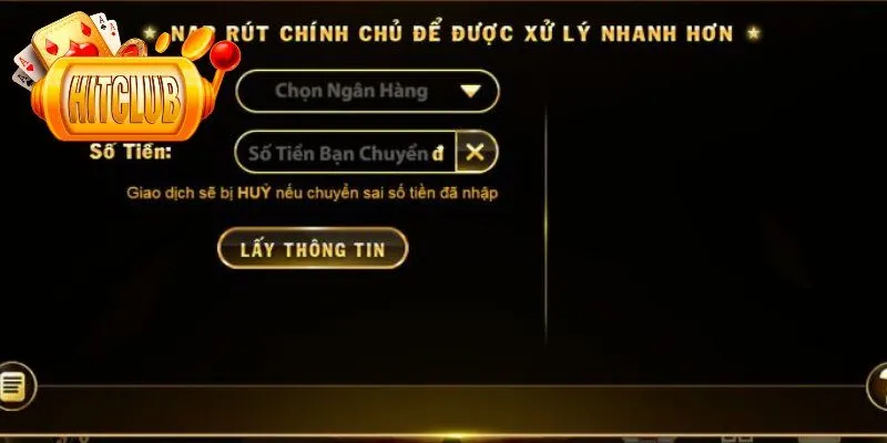 Hitclub có hệ thống thanh toán chất lượng cao